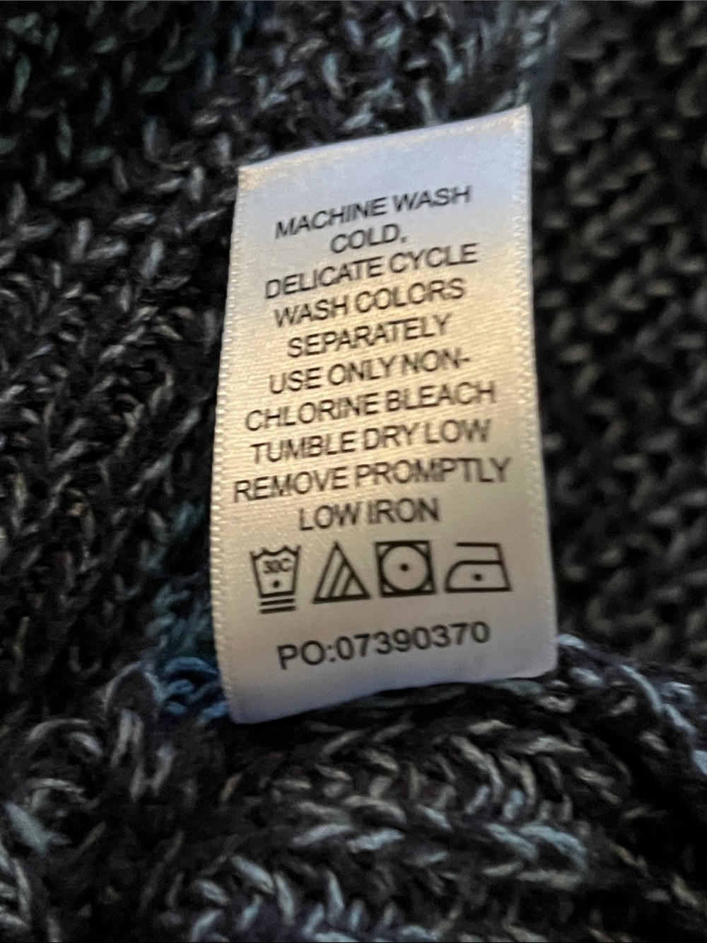 Men's Shawl Collar Button-Front Cardigan Sweater - Gray Marled - Picture 7 of 7